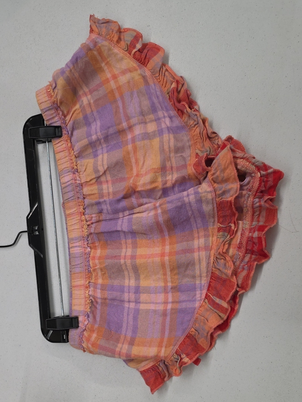 Free people plaid Ruffles comfy Shorts